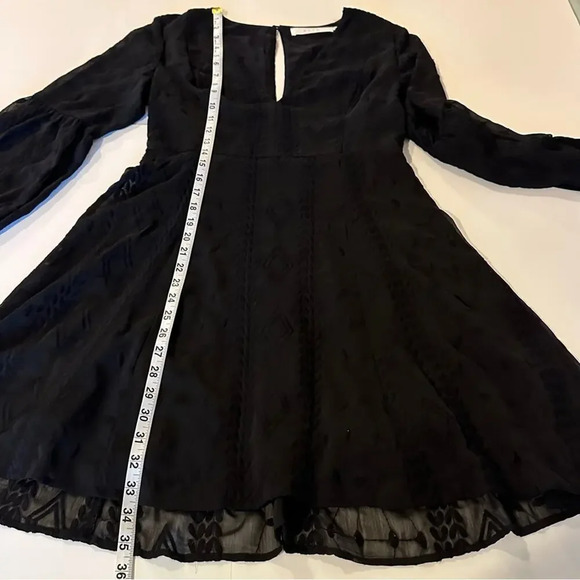 ASTR The Label Black Embroidered Fit and Flare Cocktail Dress Medium - Picture 11 of 15